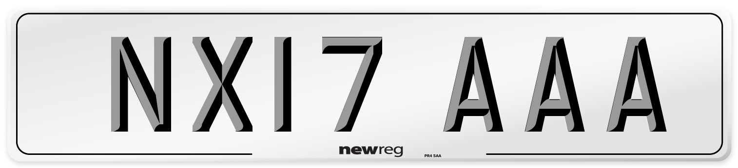 NX17 AAA Number Plate from New Reg